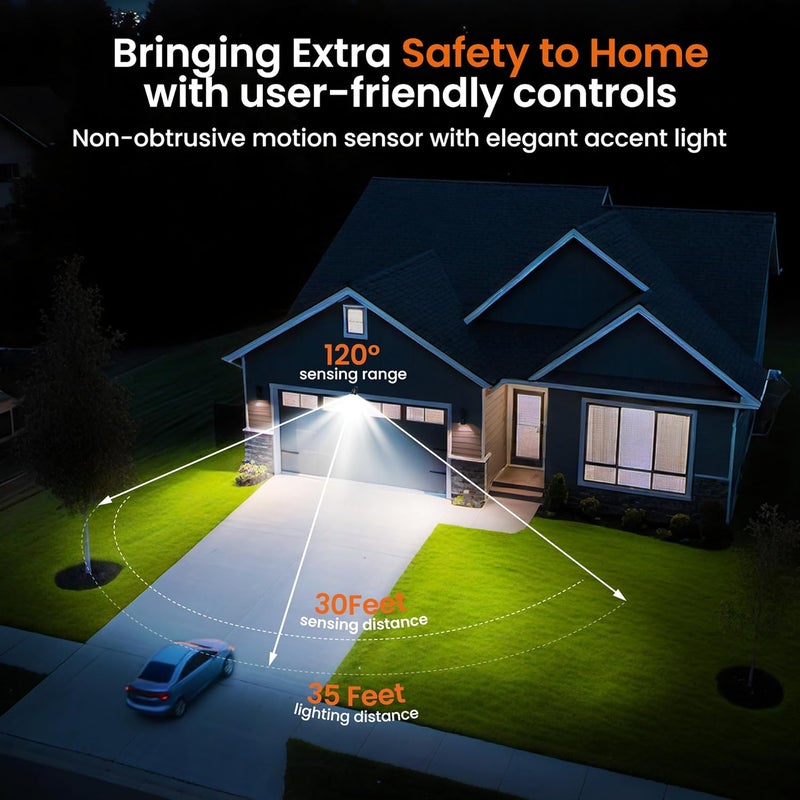 Mecanto Battery Operated Motion Sensor Light Outdoor, 4000mAh Rechargeable 600 Lumen Battery Powered Spotlight Outdoor Waterproof for Porch, Garage, House(Non-Solar) - Image 3
